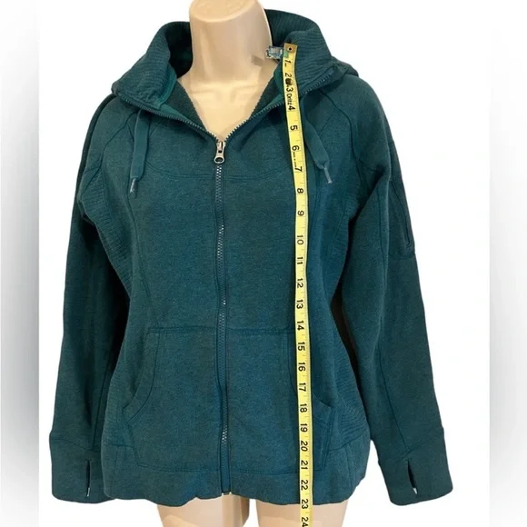 Athleta green long sleeve jacket with hood size S - Picture 4 of 7